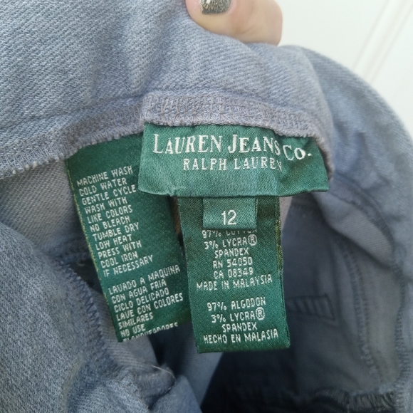 Lauren Jeans Co. Vintage Light Gray Mom Jeans Size 12 Ralph Lauren - Picture 2 of 8